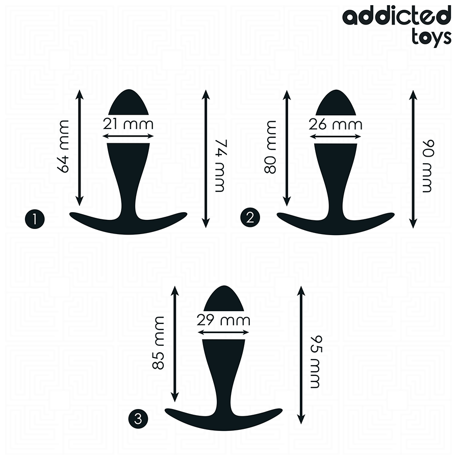 Addicted Toys-Set von 3 Analplug in Silikon Model 2 · Sextoys (Bild 4)