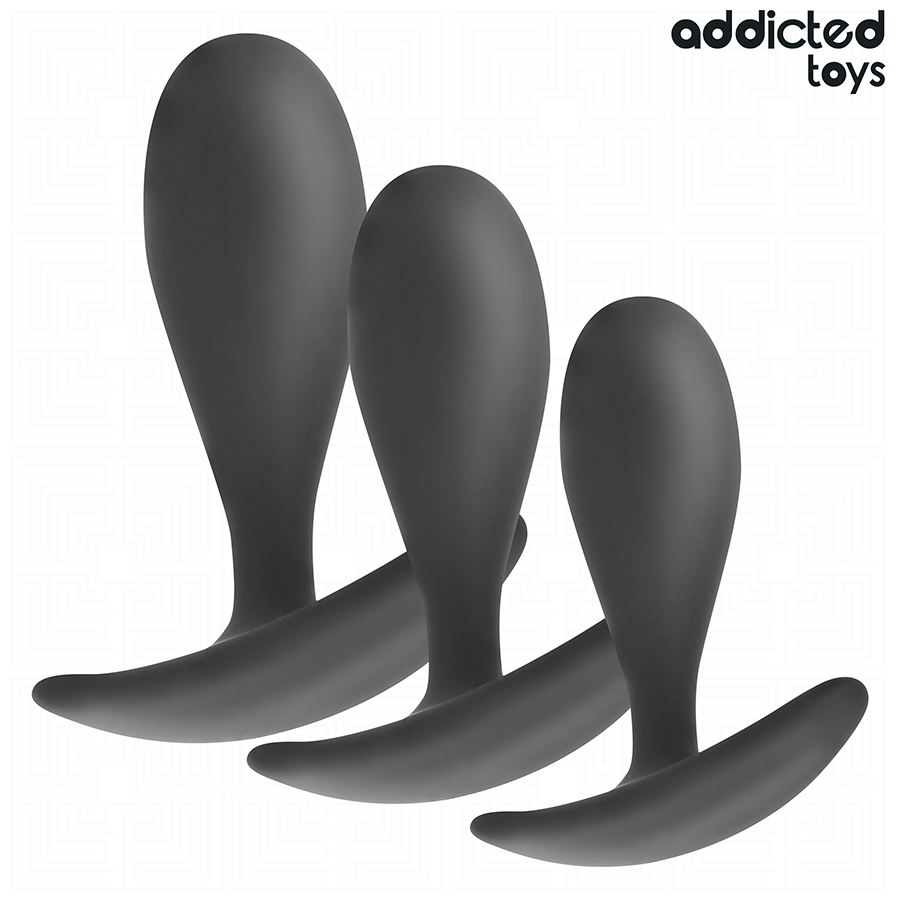 Addicted Toys-Set von 3 Analplug in Silikon Model 2 · Sextoys