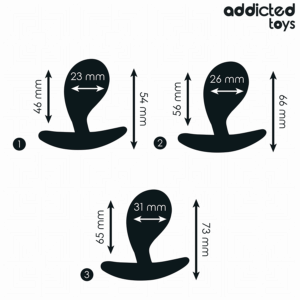 Addicted Toys-Set von 3 Analplug in Silikon Model 3 · Sextoys (Bild 4)