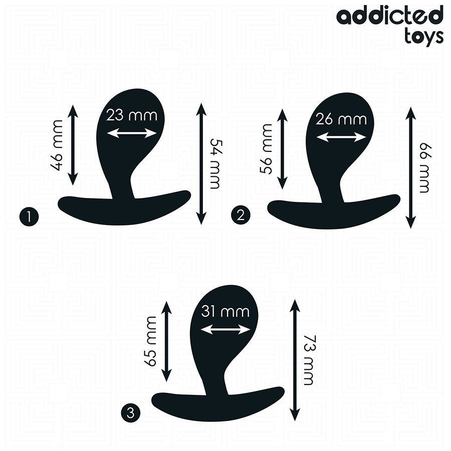 Addicted Toys-Set von 3 Analplug in Silikon Model 3 · Sextoys (Bild 4)