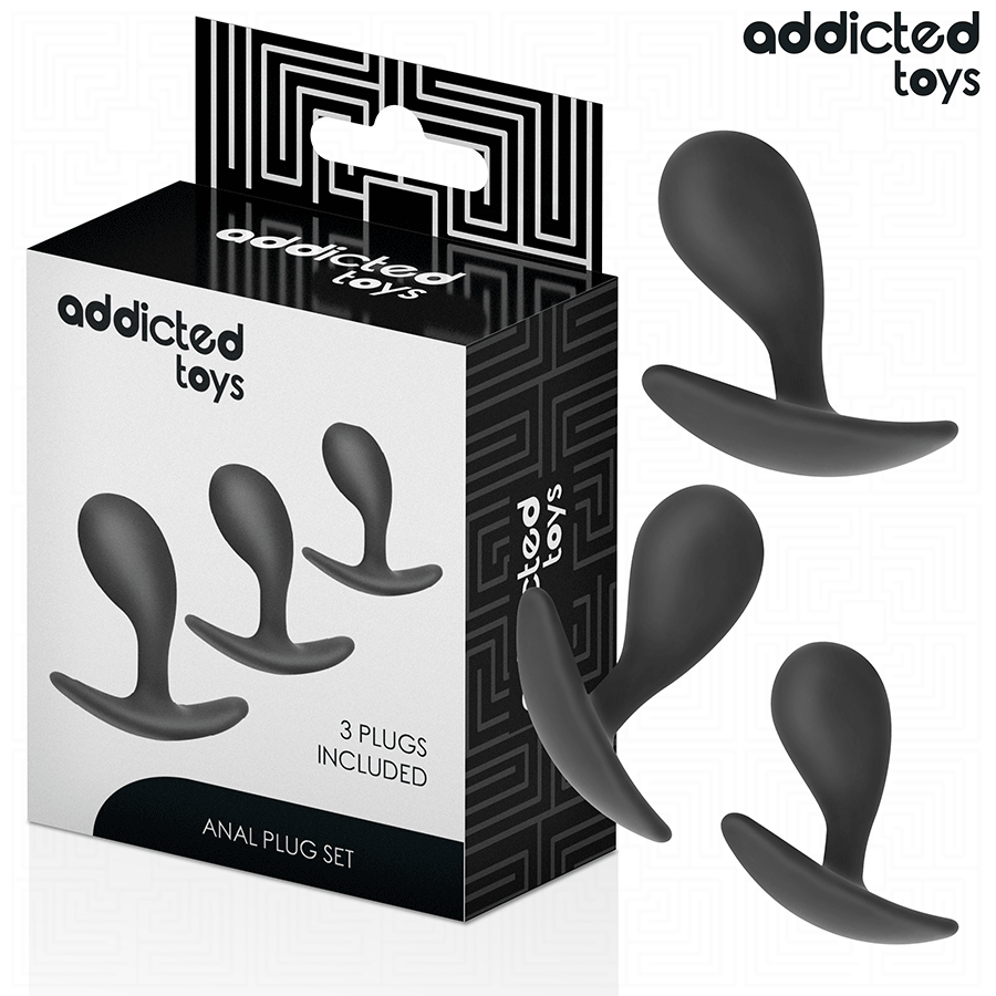 Addicted Toys-Set von 3 Analplug in Silikon Model 3 · Sextoys (Bild 2)