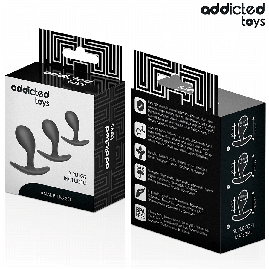 Addicted Toys-Set von 3 Analplug in Silikon Model 3 · Sextoys (Bild 7)