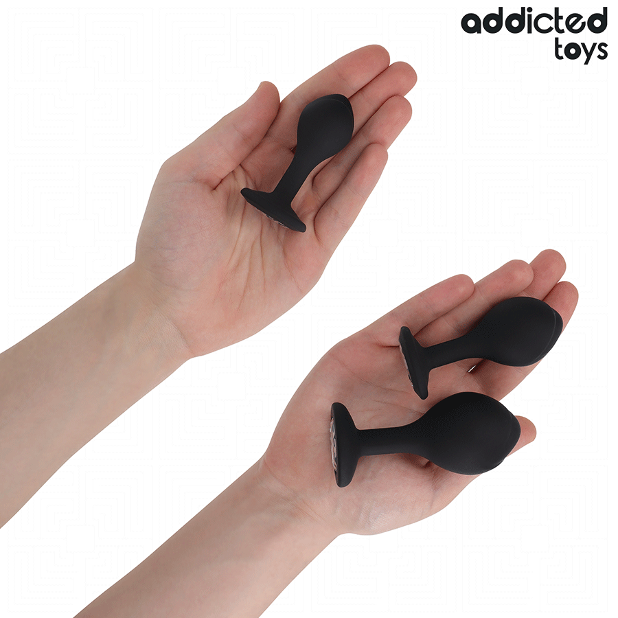 Addicted Toys-Set von 3 Analplug in Silikon mit Schmuck · Sextoys (Bild 6)