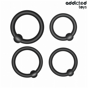 Addicted Toys-Silikon-Penisring-Set mit Druck