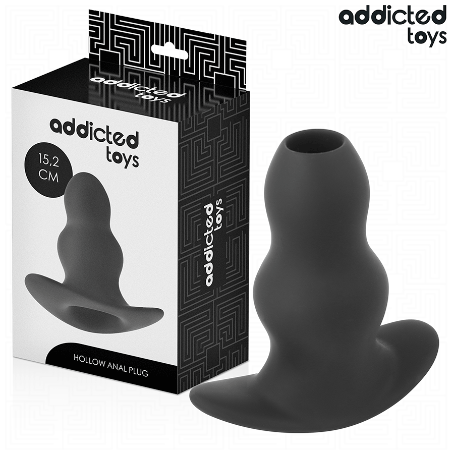 Addicted Toys-Hohler Analplug aus Silikon, Größe XXL 15.2 cm