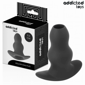 Addicted Toys-Hohler Analplug aus Silikon, Größe M 9.6 cm