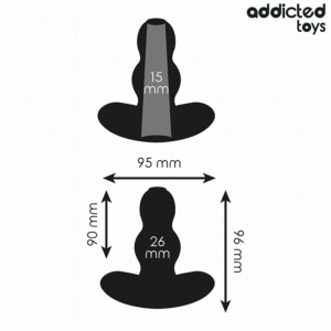 Addicted Toys-Analplug Silikon-Kavitation, Abmessungen M 9.6 cm · Sextoys (Bild 4)