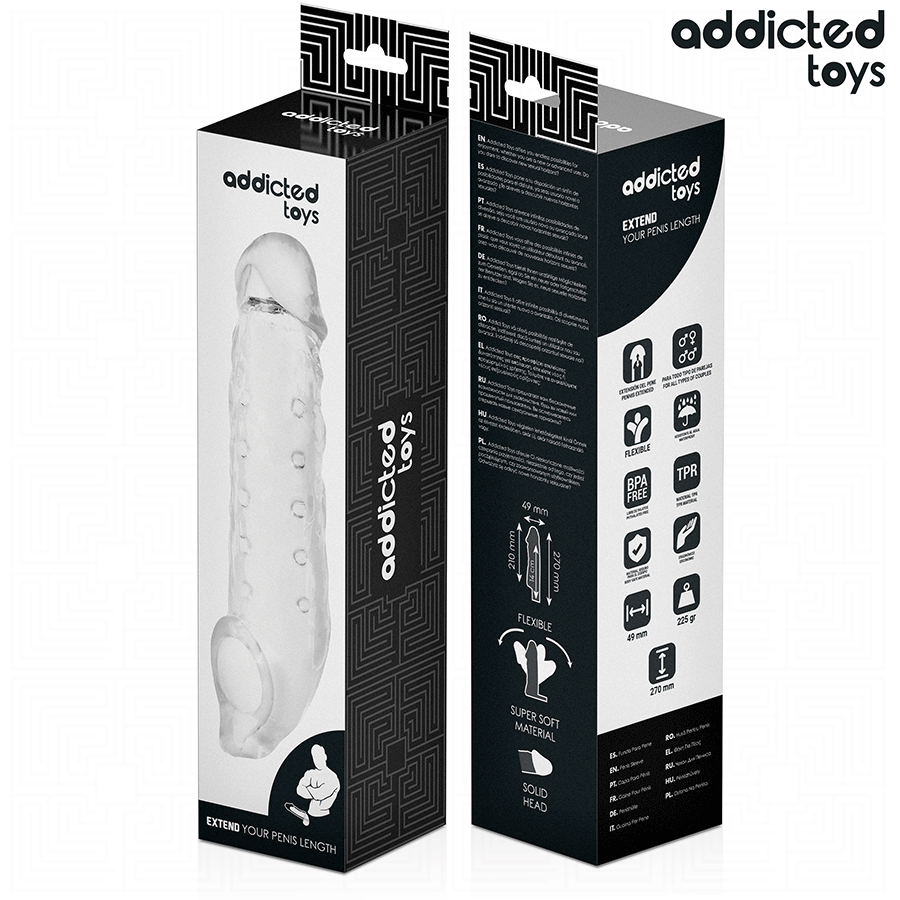 Addicted Toys-Transparent-Erweiterung für Penis, Größe S 23 cm · Sextoys (Bild 7)
