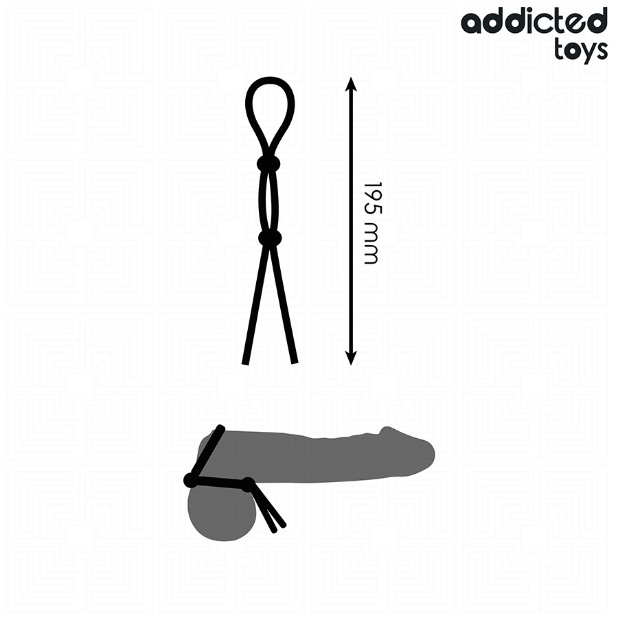 Addicted Toys-Silikonkabel für Doppelring auf dem Penis · Sextoys (Bild 5)