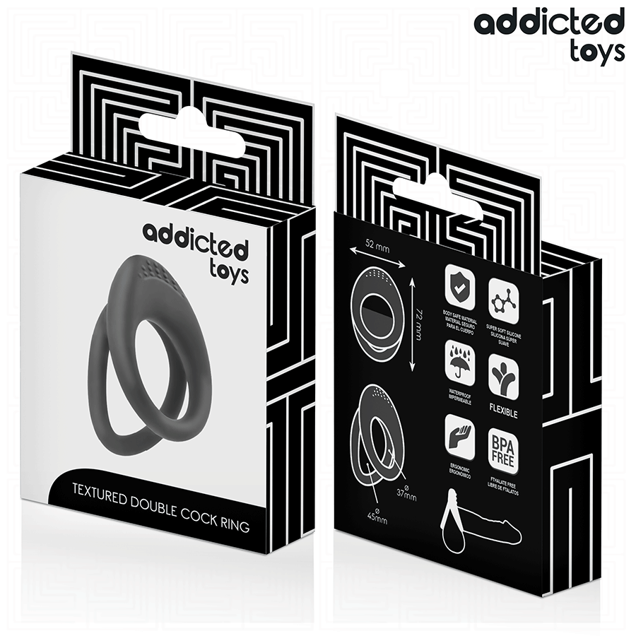 Addicted Toys-Doppelte strukturierte Ring für den Penis · Sextoys (Bild 6)