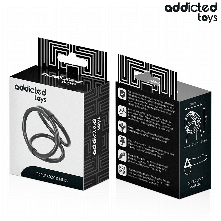 Addicted Toys-Dreifach Ring für den Penis · Sextoys (Bild 7)