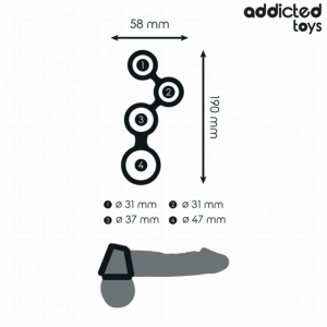 Addicted Toys-Penisring mit Hodentrennern · Sextoys (Bild 5)