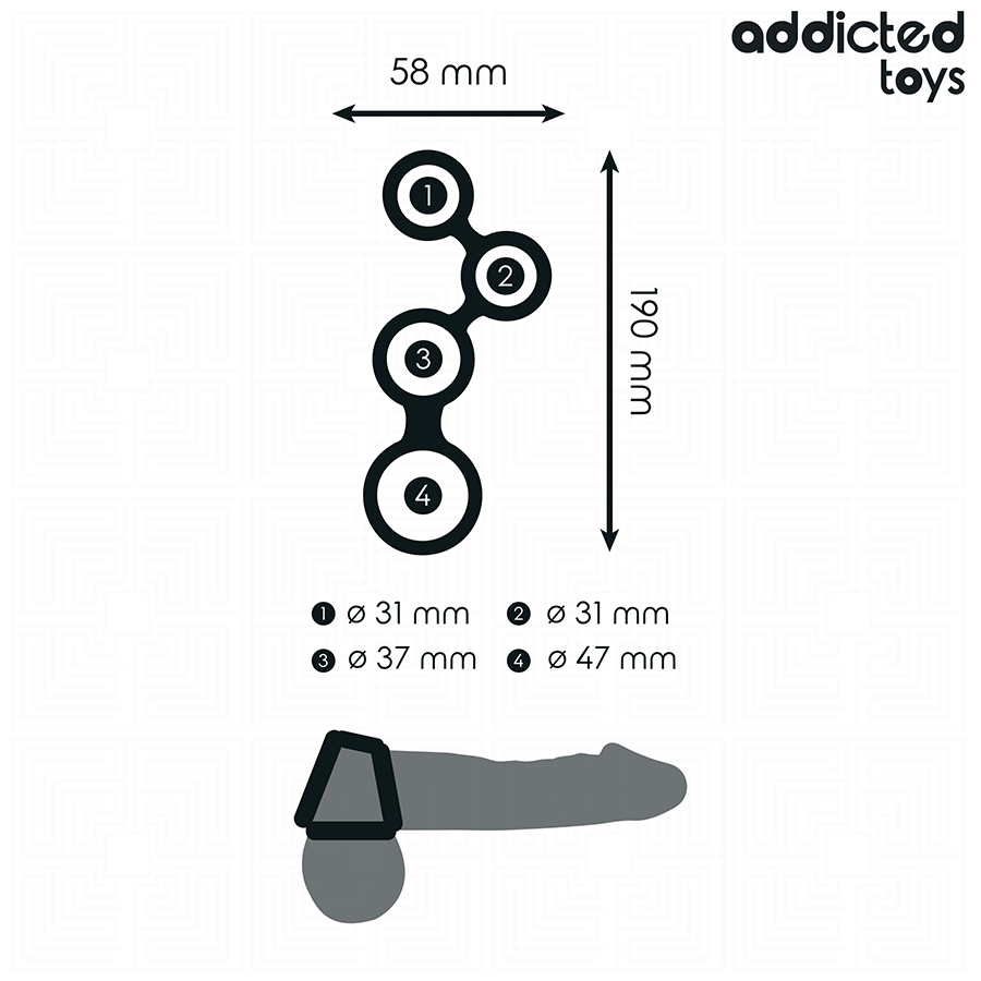 Addicted Toys-Penisring mit Hodentrennern · Sextoys (Bild 5)