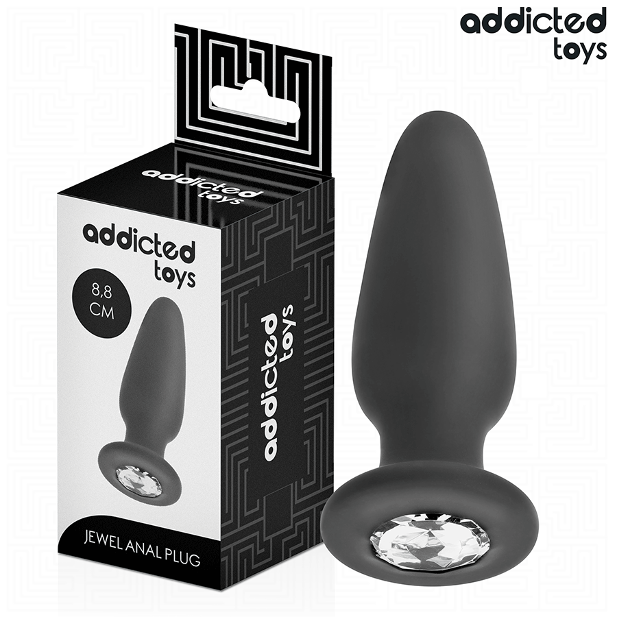 Addicted Toys-Anal Plug mit Schmuck, Silikon S 8.8 cm · Sextoys (Bild 6)