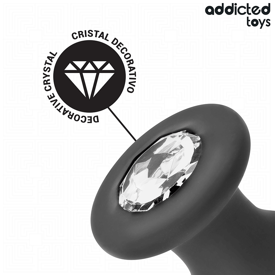 Addicted Toys-Anal Plug mit Schmuck, Silikon S 8.8 cm · Sextoys (Bild 4)