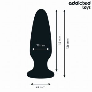 Addicted Toys-Anal Plug mit Schmuck, Silikon, Größe L 12.6 cm · Sextoys (Bild 3)