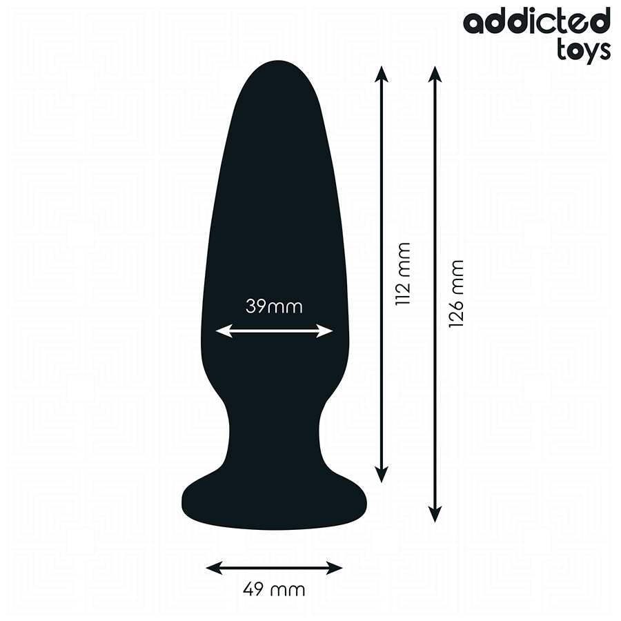 Addicted Toys-Anal Plug mit Schmuck, Silikon, Größe L 12.6 cm · Sextoys (Bild 3)