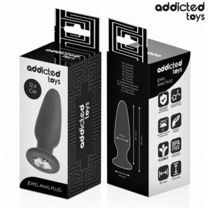 Addicted Toys-Anal Plug mit Schmuck, Silikon, Größe L 12.6 cm · Sextoys (Bild 5)
