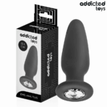 Addicted Toys-Anal Plug mit Schmuck, Silikon, Größe L 12.6 cm · Sextoys