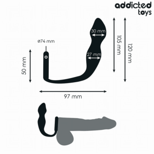 Addicted Toys-Anal Plug mit Silikon Ring Model 2 · Sextoys (Bild 4)