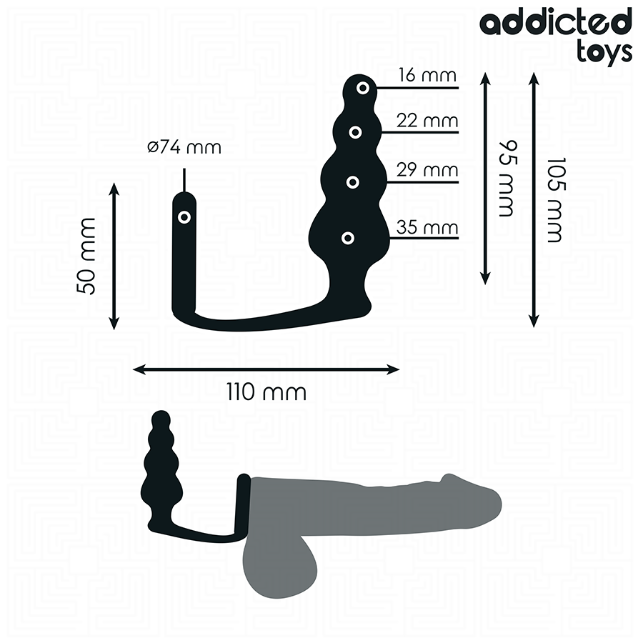 Addicted Toys-Analplug mit Silikon-Ring Model 5 · Sextoys (Bild 4)