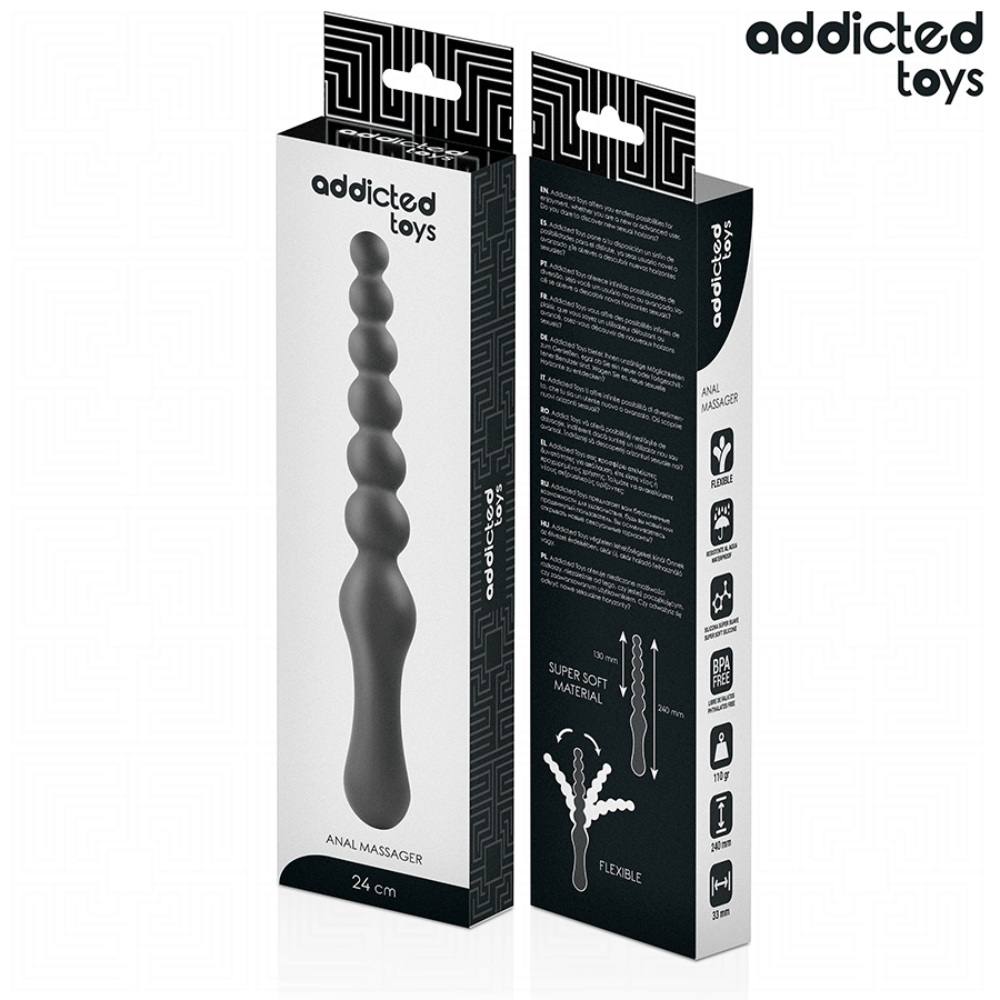 Addicted Toys-Doppel anal Massagegerät aus Silikon 24 cm · Sextoys (Bild 5)