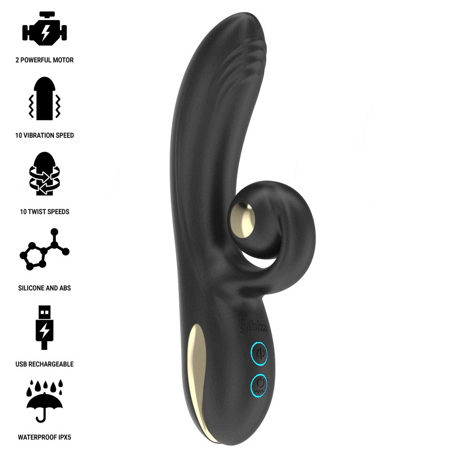 Ibiza Technology-Twister Vibrator Rotierend mit Stimulator Curvo · Vibratoren (Bild 4)