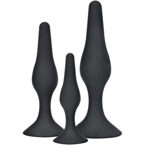 Toyjoy-Curvy Companions Set 3 Analplug Schwarz-Silikon · Sextoys