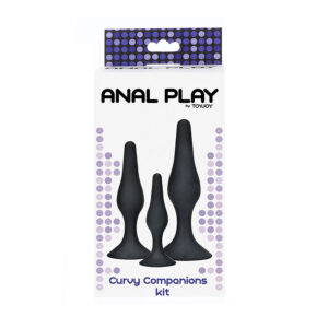 Toyjoy-Curvy Companions Set 3 Analplug Schwarz-Silikon · Sextoys (Bild 3)