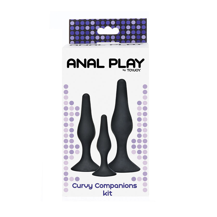 Toyjoy-Curvy Companions Set 3 Analplug Schwarz-Silikon · Sextoys (Bild 3)