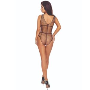 Passion Woman Bodystockings-BS114 Bodystocking Schwarz geöffnet · Spicy Dessous & Bodystockings (Bild 2)