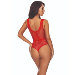 Passion Woman Bodystockings-BS115 Bodystocking Grid Rot · Spicy Dessous & Bodystockings (Bild 2)
