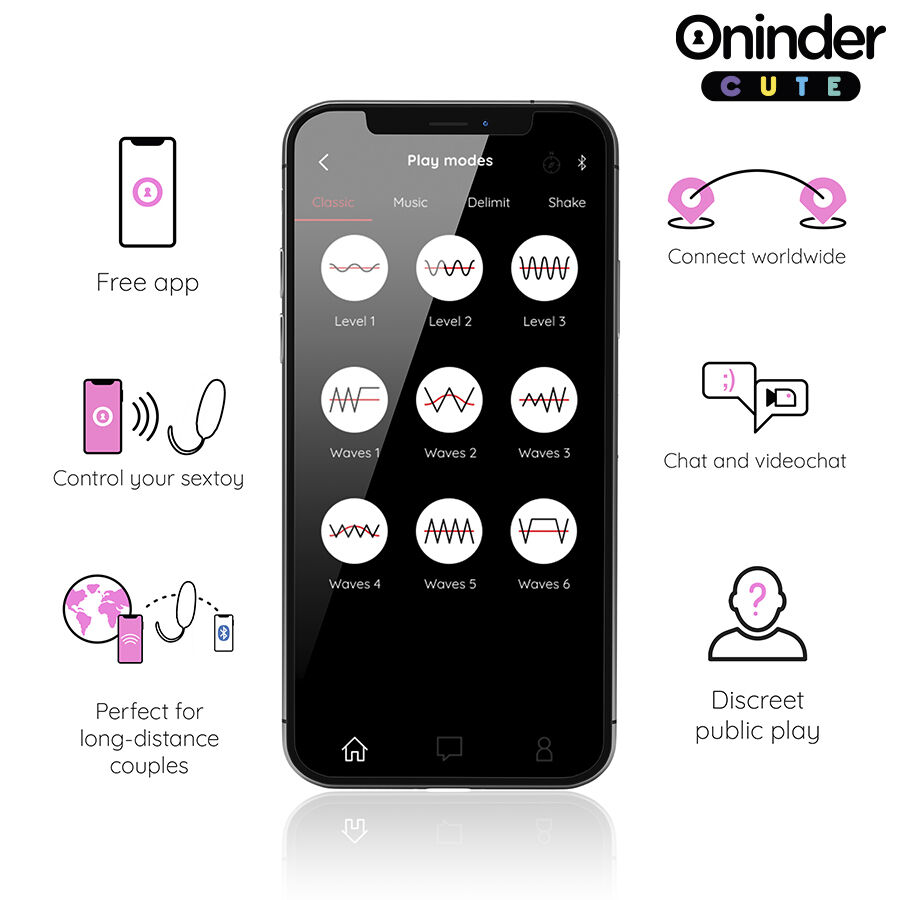 Oninder Cute-Love Pleasure 360° Rotierendes Ei in Silikon · Vibratoren (Bild 4)