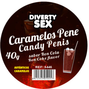 Diablo Picante-20 Penis-Bonbons mit Rum-Cola-Geschmack