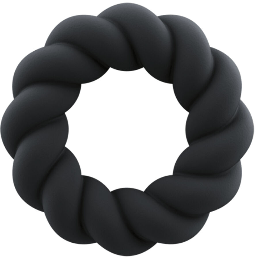 Rocks-Off-Twist Masturbator-Ring aus Silikon Schwarz-Waterproof · Sextoys
