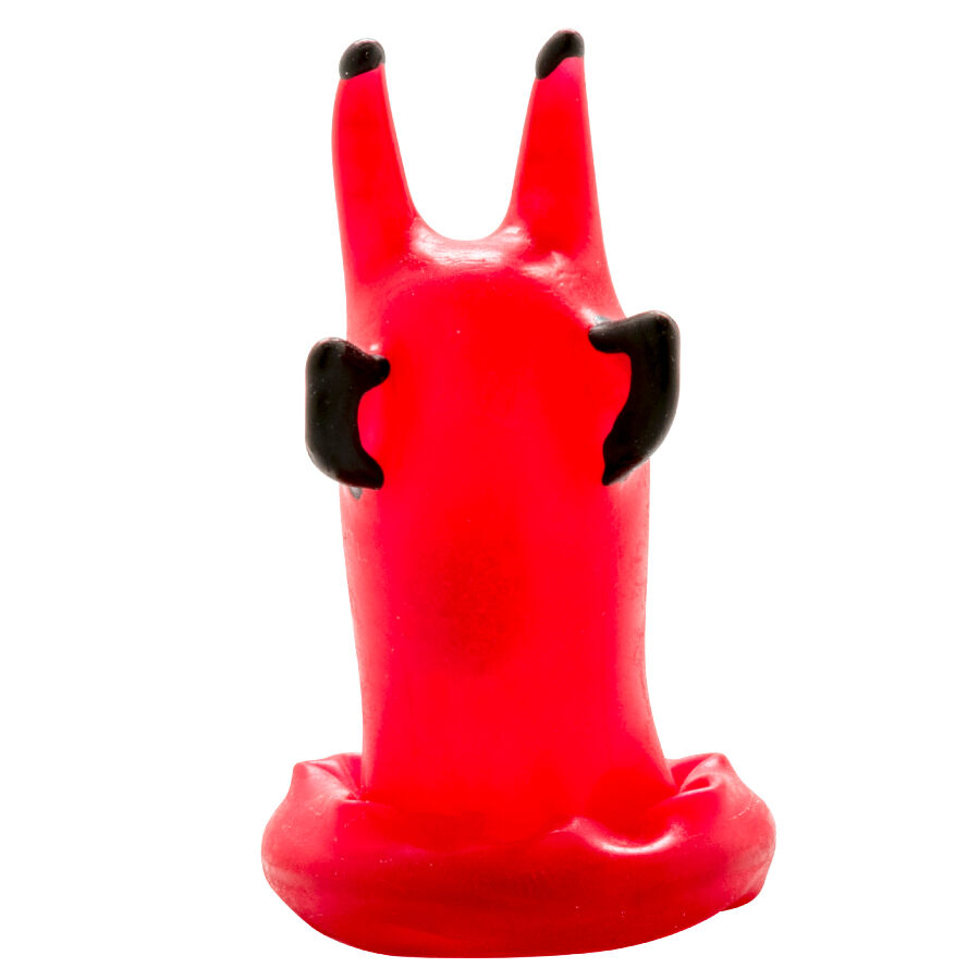 Condomerie-Kondom Künstlerische Malerei Handbuch Teufel Rot-Latex · Lustige Kondome (Bild 3)