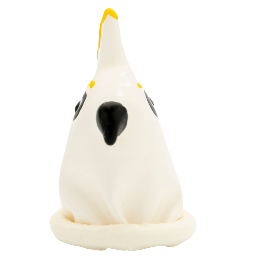 Condomerie-Kondom gemalt Handbuch Parrot White-Latex · Lustige Kondome (Bild 4)