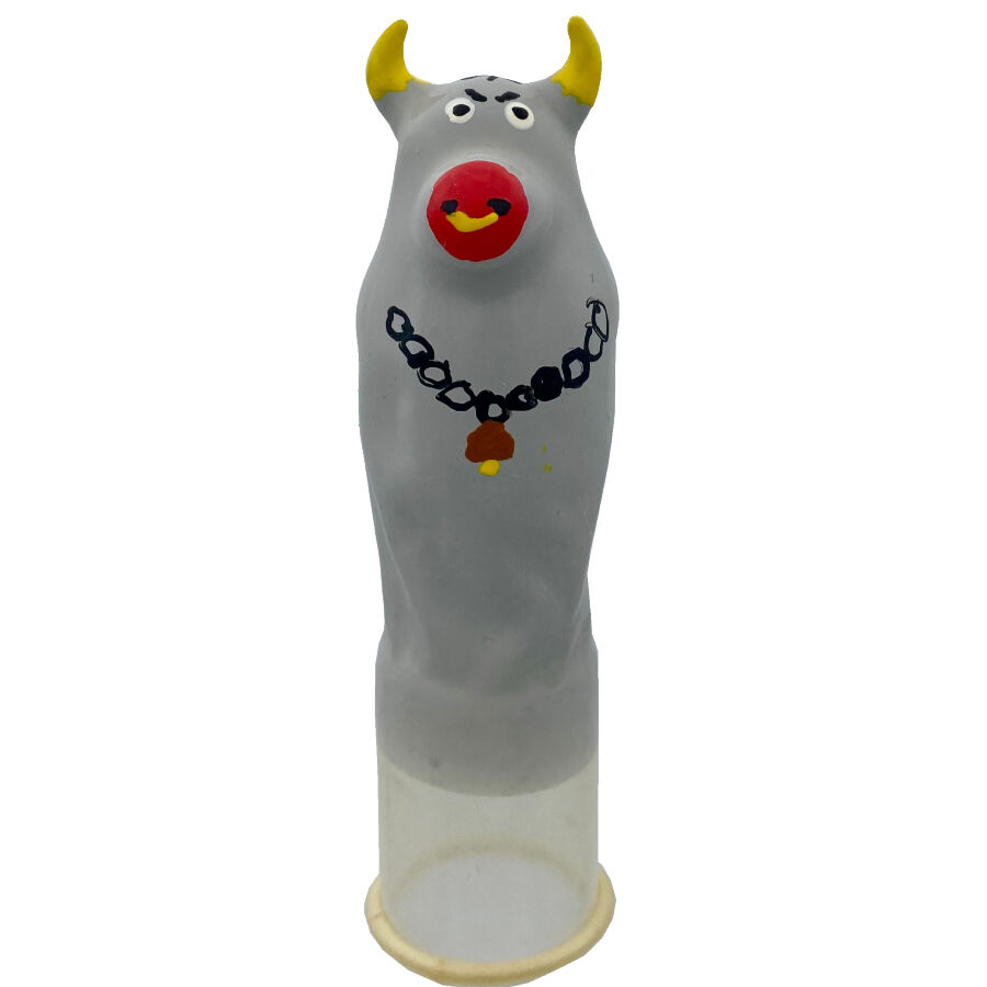 Condomerie-Kondom gemalt Handbuch Model Bull Grau Xl-Latex · Lustige Kondome (Bild 2)