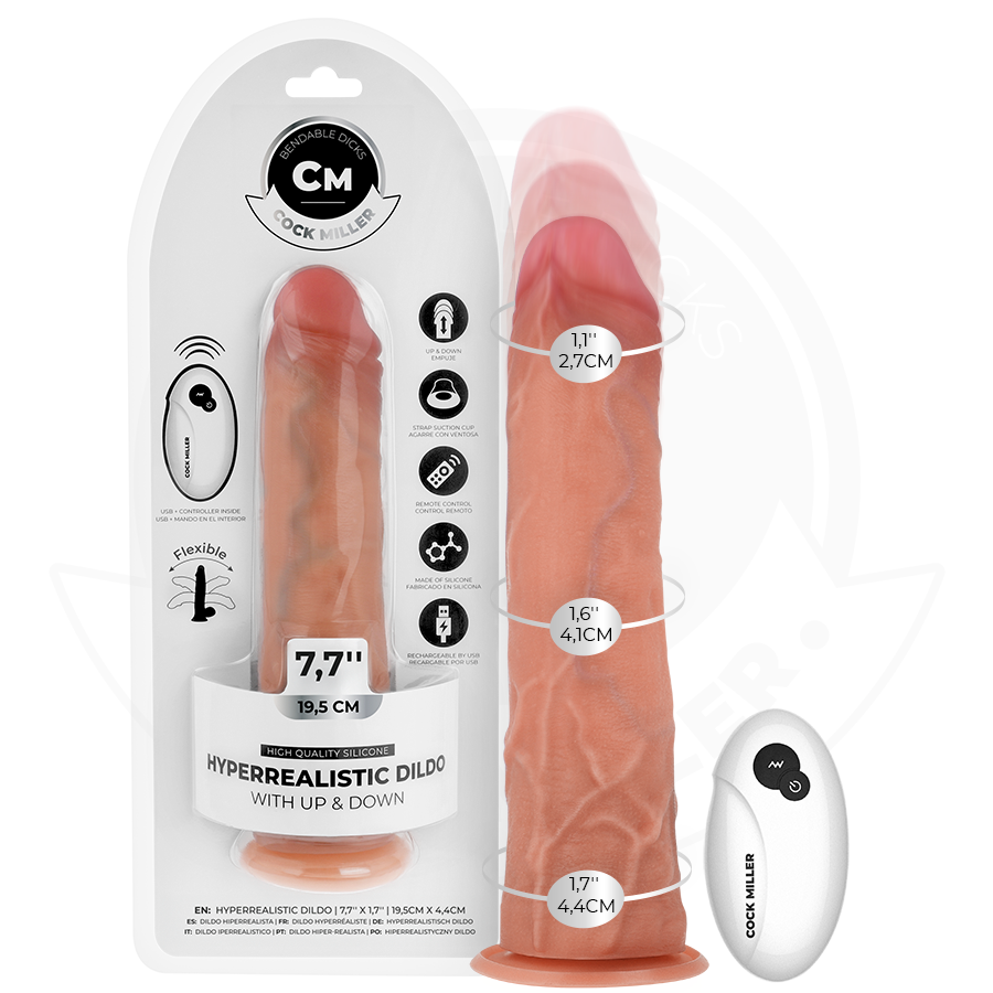 Cock Miller-Dildo Hyperrealist 19.5 cm mit Saugnapf, Funktion · Vibratoren (Bild 8)