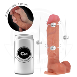 Cock Miller-Hyperrealistischer biegsamer Dildo 17.8 cm-Silikon