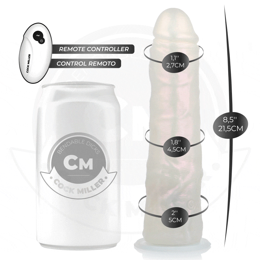 Cock Miller-Dildo mit Saugnapf, Licht und Vibrationen mit · Vibratoren (Bild 9)