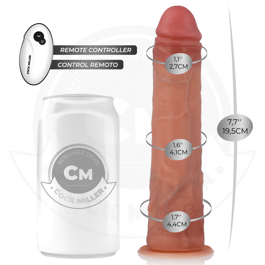 Cock Miller-Dildo Hyperrealist 19.5 cm mit Saugnapf, Funktion · Vibratoren