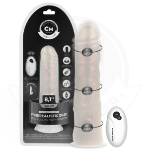 Cock Miller-Dildo mit Saugnapf, Beleuchtung und Vibrationen