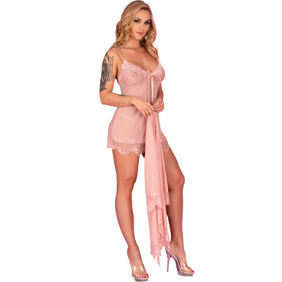 Livco Corsetti Fashion-Hyeona 1710 Babydoll mit Tanga Rosa · Spicy Dessous & Bodystockings (Bild 3)