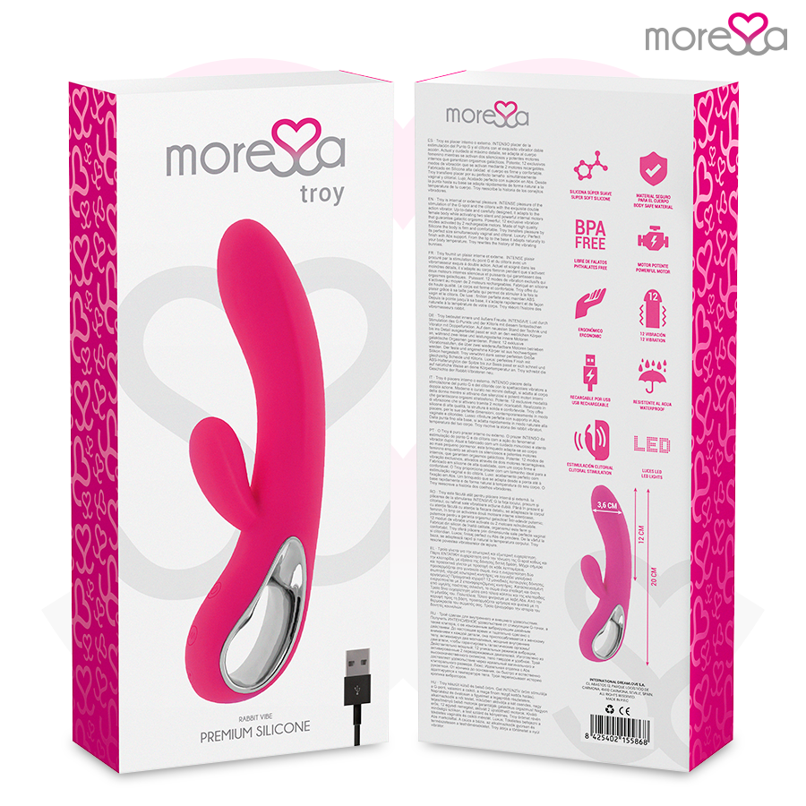 Moressa-Troy Premium in Silikon Medical Wiederaufladbar-12 Geschwindigkeiten · Vibratoren (Bild 7)
