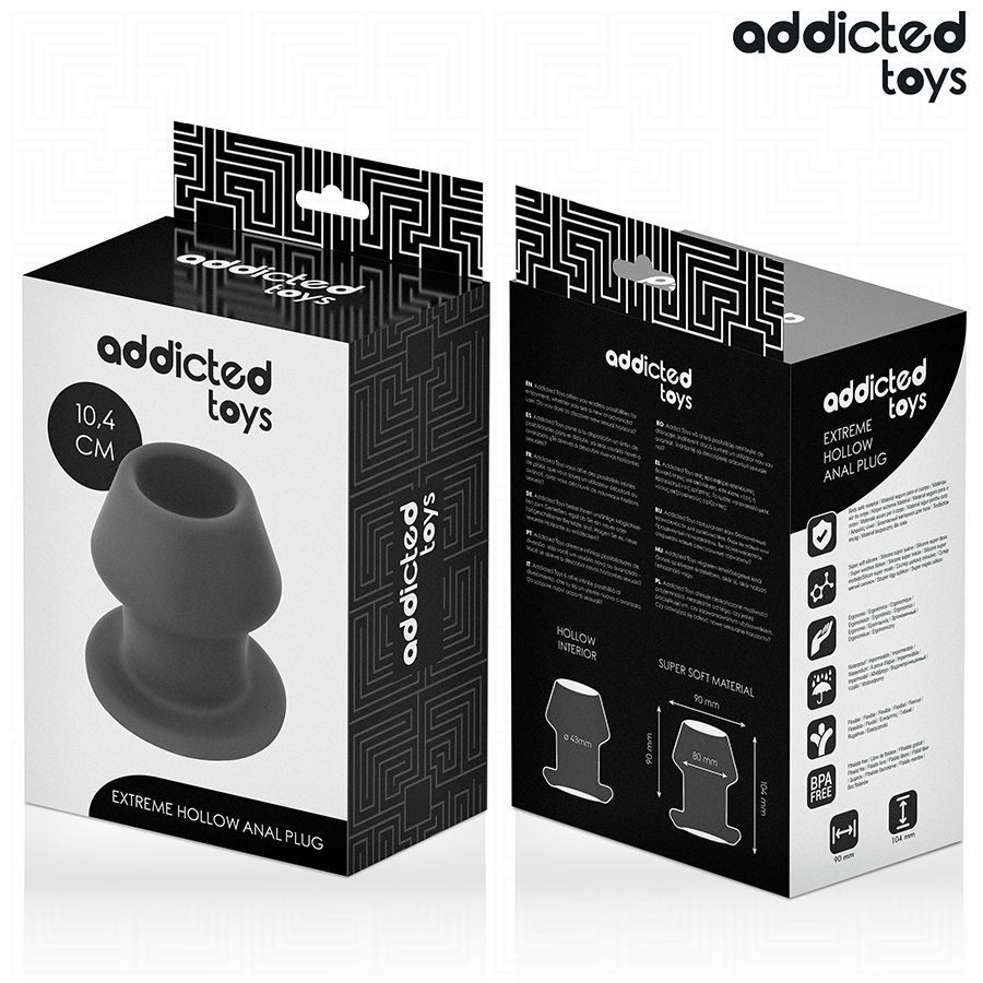 Addicted Toys-Extreme Analplug mit innerem Vakuum, Silikon, Abmessungen · Sextoys (Bild 3)