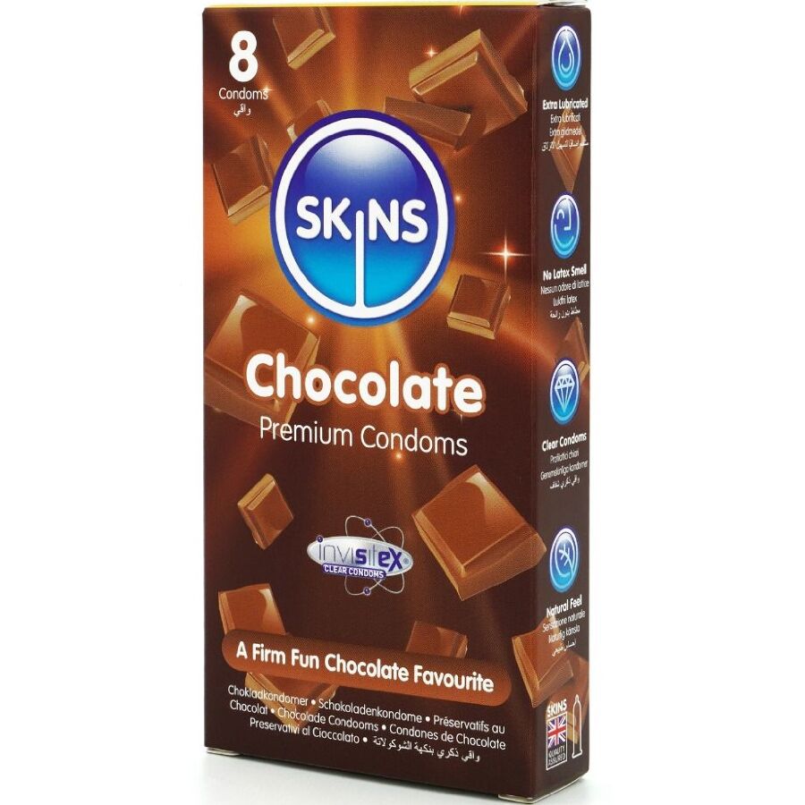 Skins-Paket 8 Kondom Premium mit Schokoladengeschmack · Kondome (Bild 2)