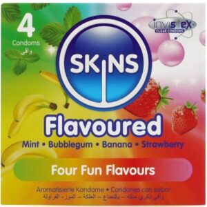 Skins-Paket 4 Kondom Premium Aroma Multiplo (Bananen) · Kondome