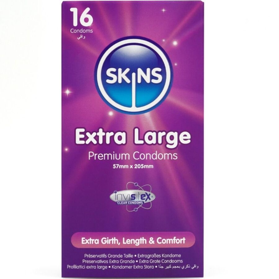 Skins-Extra Large Premium-Kondome Packung 16