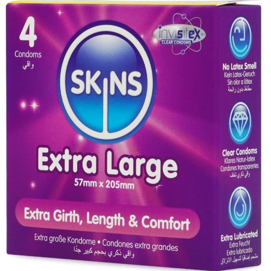 Skins-Extra Large Premium Kondome 4-Latex-Paket · Kondome (Bild 3)